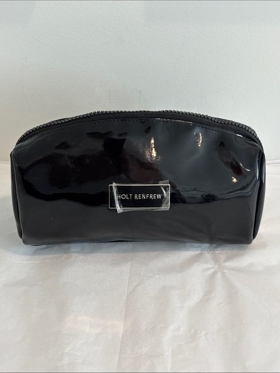 Holt Renfrew Handbags - HOLT RENFREW Black Patent Travel toiletry bag make up case cosmetic bag lined